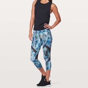 Lululemon Athletica Blue and Black Patterned Leggings